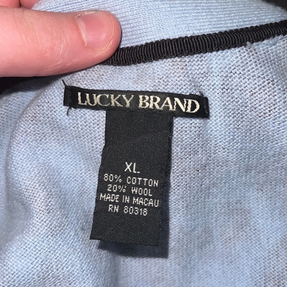 LUCKY BRAND BUTTON UP ANIMAL PRINT CARDIGAN - Picture 3 of 3